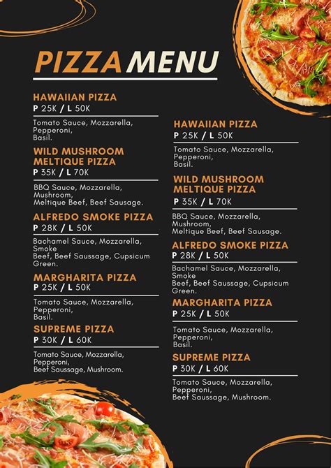 pizza pizza menu.